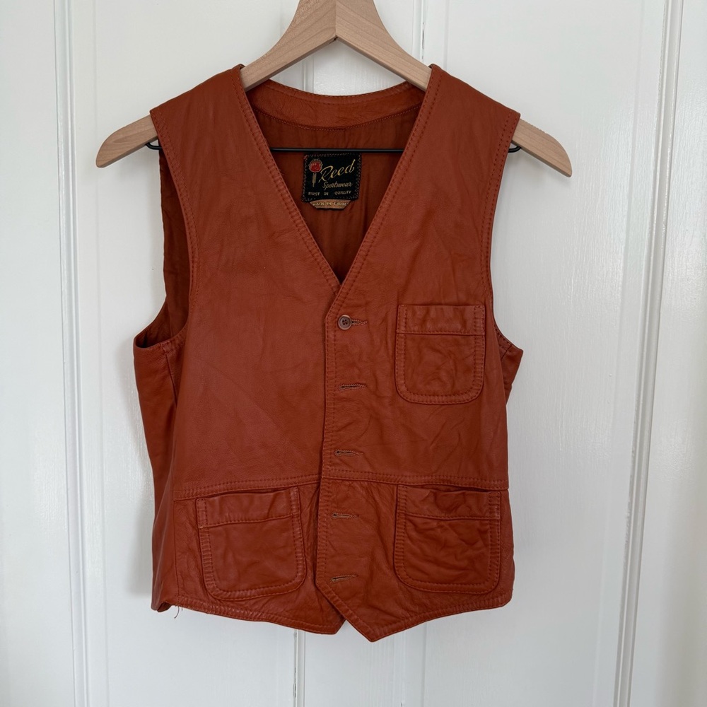 Brown leather Vest